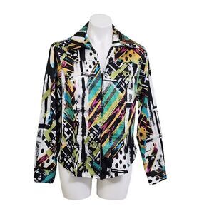 Vintage Mishca top Y2K multicolor abstract L